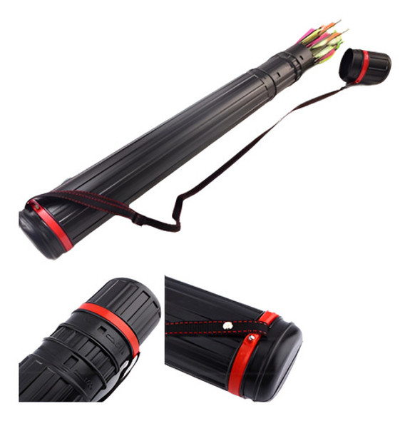 Extensible Telescópica Tiro Con Arco Flecha Atrás Hombro Alj 0