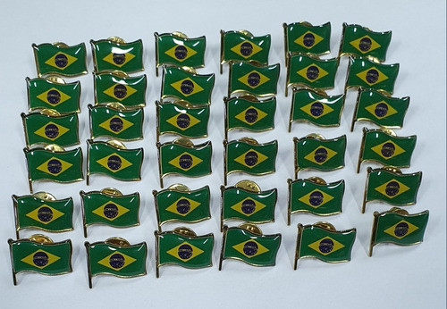 15 Pins Bandera Brasil 2cm 0