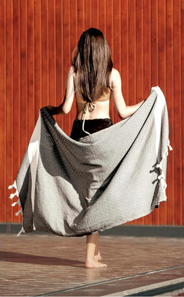 Toalla Turca Bazaar Anatolia Diseño Diamante Gran Tamaño 1