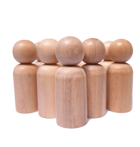 20 Muñecos Niño 6,2cm Personitas De Madera Pegdolls Waldorf 1