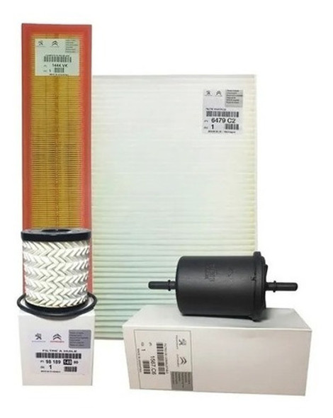 Kit 4 Filtros Completo Peugeot 308 - 1.6 - Original 0