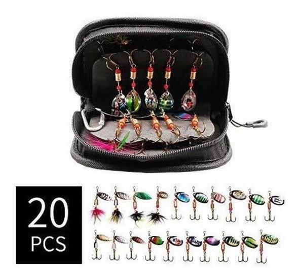Set De Señuelos Para Pesca Kingforest 20 Piezas Con Estuche 1