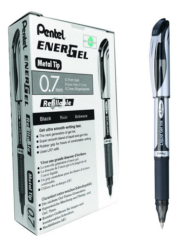 Pentel Energel Bolígrafo Gel Punta Media Punta Metálica Tint 0