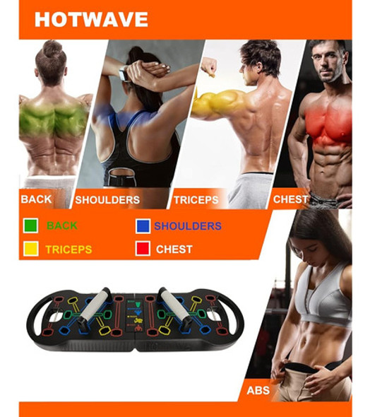 Equipo De Ejercicio Portátil Hotwave Con 16 Accesorios De Gi 1