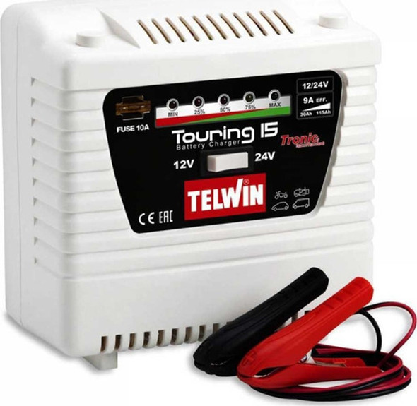 Cargador Batería Inteligente Auto 12v 24v Telwin Touring 15 0