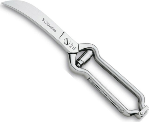 Tijera Trincha Aves Cocina Acero Inox 3 Claveles Profesional 0