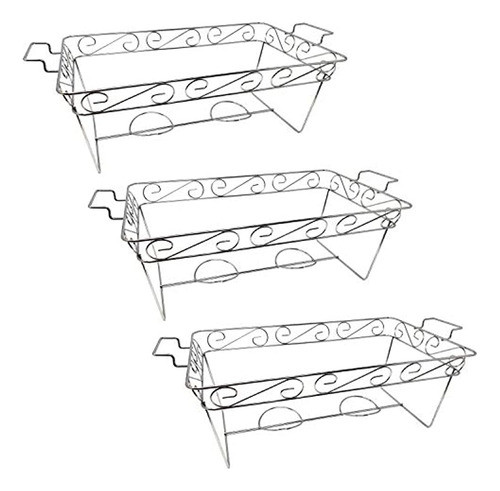 Party Essentials 3count Full Size Elegance Chafing Racks Chr 0