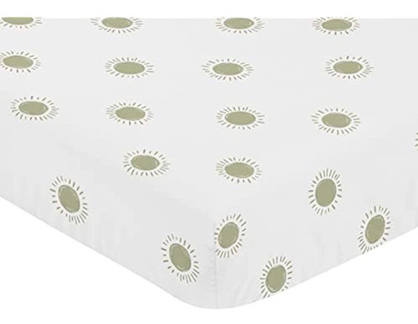 Sweet Jojo Designs White And Sage Boho Sun Boy Or Girl Sában 1