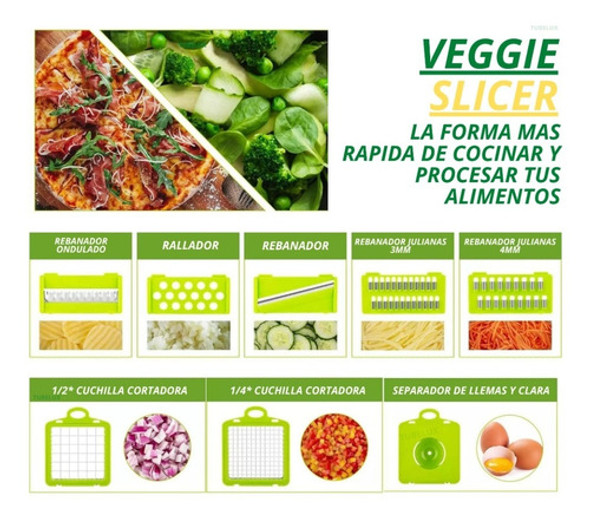 Rallador Picador Cortador De Alimentos Verduras Frutas 1