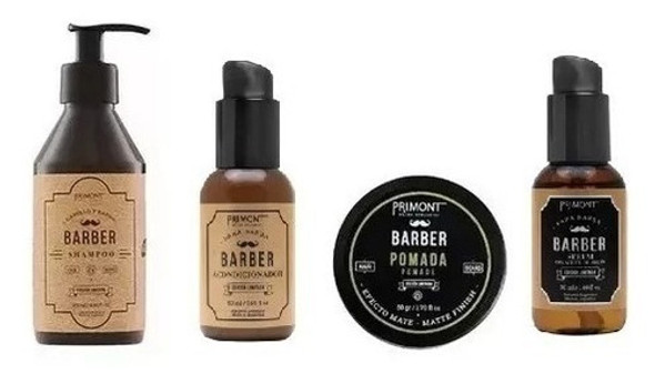 Kit Barba Shampoo Balsamo Aceite Pomadas Primont Barber 0