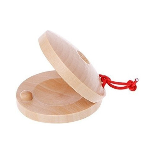 Castañuelas De Madera Iniciación Musical Ritmo Color Natural 0