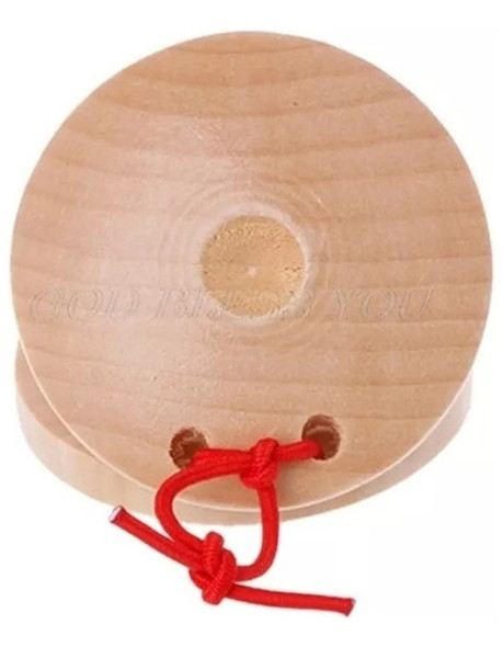 Castañuelas De Madera Iniciación Musical Ritmo Color Natural 1