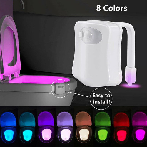 Luz Led Inodoro Rgb Water Luces Colores A Pila - Tecnópolis 1