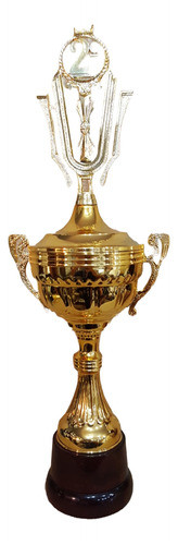 Copa Trofeo Plástico Asas 2 Puesto Segundo Base Madera 52 Cm 0