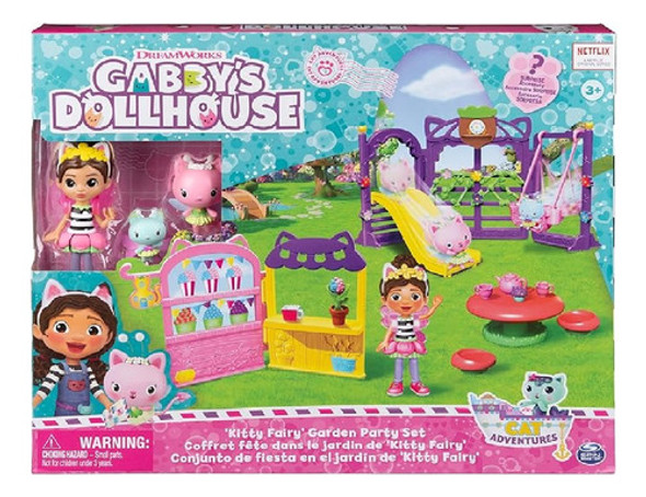 Gabby Dollhouse Set De Fiesta En El Jardín De Kitty Fairy Ct 0
