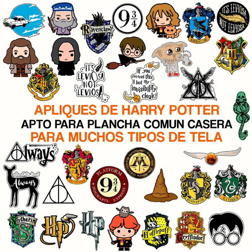 Parches Termoadhesivos Harry Potter Hogwarts Aplique Textil 1