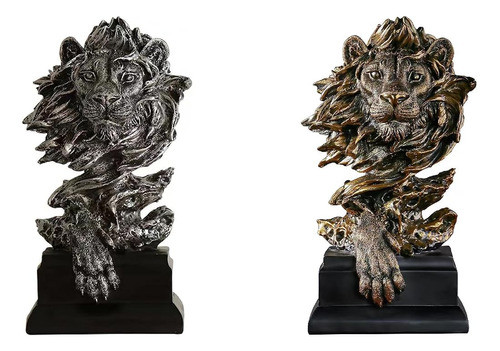 Decoración De La Estatua De La Cabeza Del León Escultura Del 0