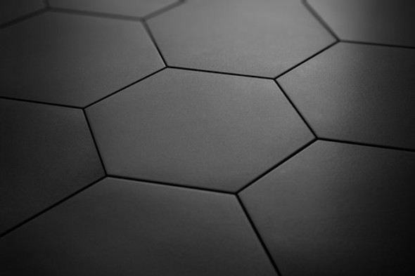 Porcelanato Acuarela Hexágono Negro Mate 17,5x20 (0,26m2) 1
