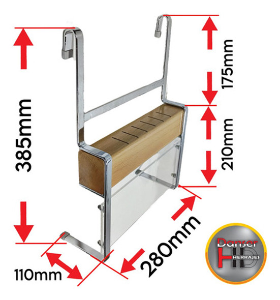 Porta Cuchillos Madera Colgar Sobremesada Alacena Cocina 1