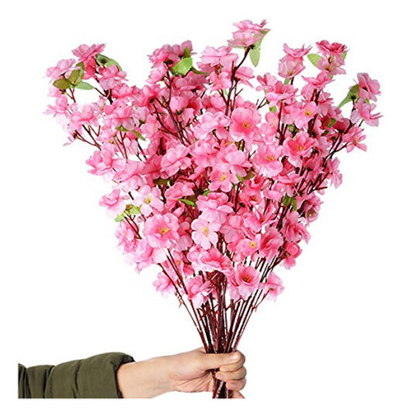 Callu 10pcs Flores Artificiales Simulación De Flor De Durazn 0