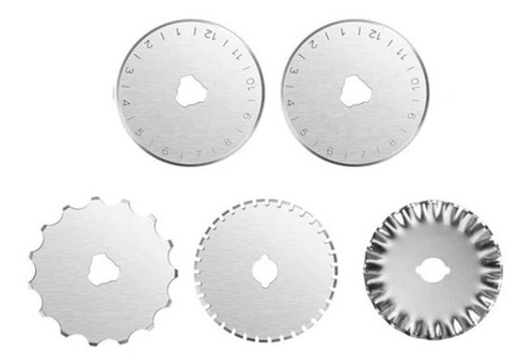 5 Repuestos Para Cuchilla Rotativa 45 Mm. 4 Cortes Diferente 0