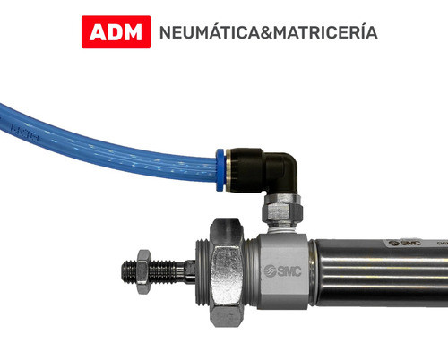 Conector Codo Neumático Rosca 1/8 - Tubo 10mm X5u 1