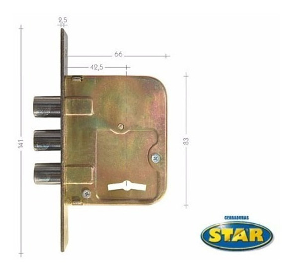 Cerradura Cerrojo De Seguridad Star 300 2 Años De Garantia! 0