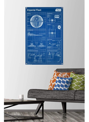 Star Wars: Saga - Póster De Pared De Plano Imperial Con Alfi 1