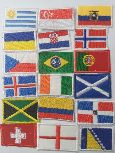 Parche Bandera Bordada Países Vs.(consulta Previa) 5x3cm.x6 0