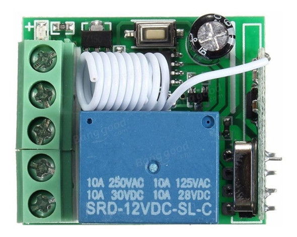 2 Receptores Inalámbricos 1rele 1 Control 433mhz 12-220v Kit 1