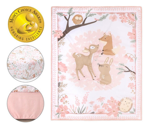 El Juego De Cama De Cuna De Cáscara De Maní Para Niñas, Bosq 1