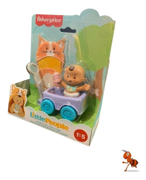 Juguete Fisher Price Little People- Bebe Y Gatito 1
