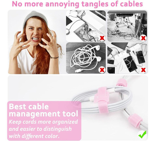 Bridas Para Cables De Computadora De 70 Piezas, Bridas Para 1