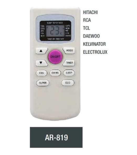 Control Remoto Aire Acond Daewoo-electrolux  Ar819 1
