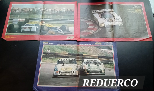 3 Láminas Automovilismo Colección Revista Corsa 0