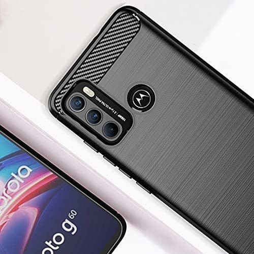 Funda Negra Para Moto G40 Fusion G60 + Protector De Regalo 1