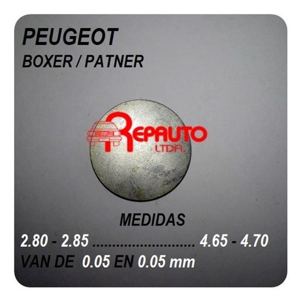 062.4000... Medalla Regulación De Valvula Peugeot / 1