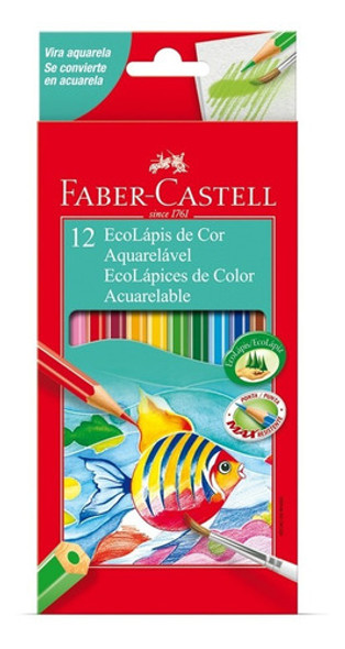 Faber-castell Lápices De Colores Acuarelables - 12 Unidades 0