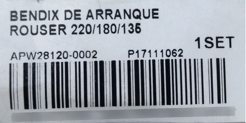 Bendix De Arranque Bajaj Rouser 135 / 180 / 220 Standard Cuo 1
