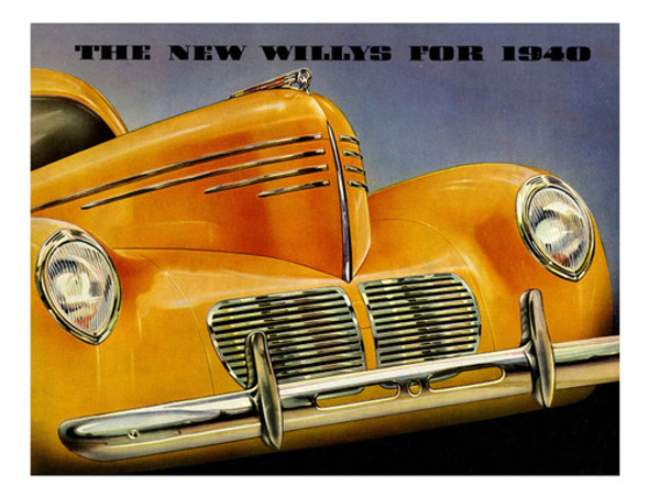 Willys Año 1940 Autos - Lámina 45x30 Cm. 0 Willys Año 1940 Autos - Lámina 45x30 Cm. 0