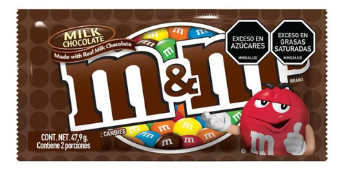 Chocolate M&m Golosina Relleno De Chocolate 47g 0