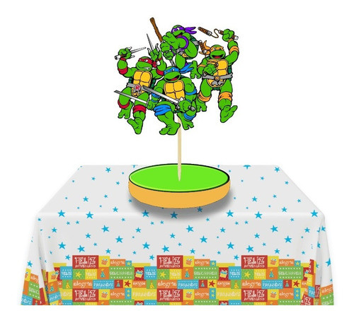 Centro De Mesa Tortuga Ninja  Decoraciónes 0