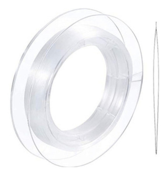 Tanza Rigida 100mt 0,2mm Bijouterie Transparente Decoracion 0