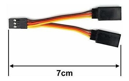 5 Cables Splitter De 7cm Para Jr/futaba Style Servo 1 A 2 Y 1