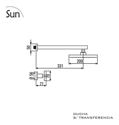 Grifería Hidromet Sun Ducha Lever Cierre Ceramico * 1