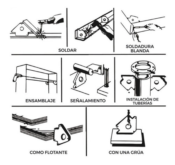 Escuadra Soporte Magnetico Soldar Herrero 35kg 127mm Kushiro 1