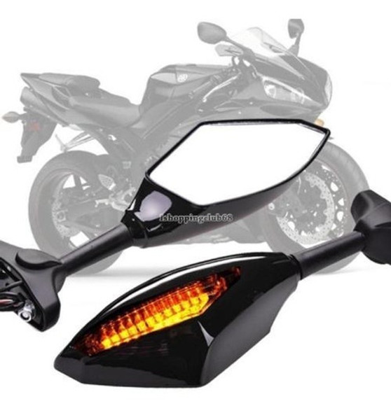 2 Piezas De Retrovisor Led Para Moto Racing Is6h01 01 0