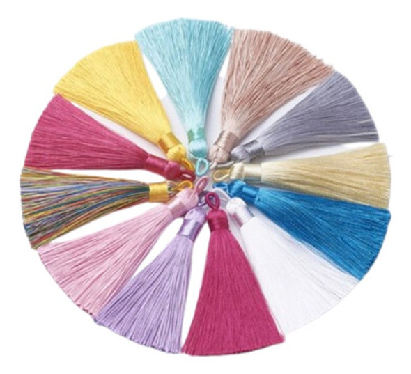 Borla De Hilo Polyester De 90x9mm Colores Mezclados X20 Uni 0