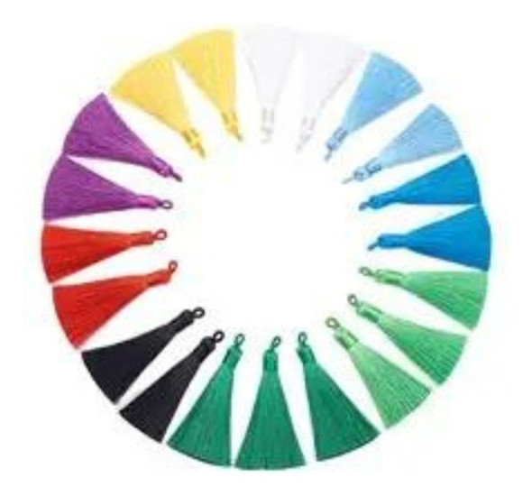 Borla De Hilo Polyester De 90x9mm Colores Mezclados X20 Uni 1