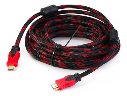 Cable Hdmi 1,5 Mts 1080p Mallado V1.4 Puntas Doradas Ps4 Pc 0
